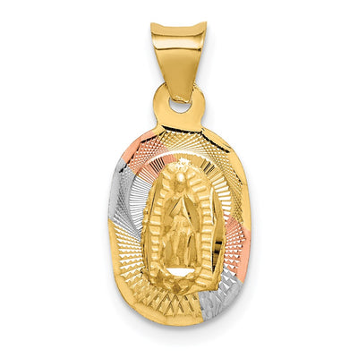 14K gold oval pendant