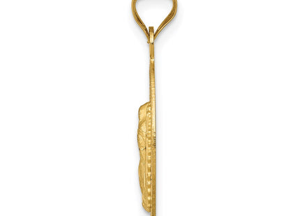 14k Yellow & Rhodium Pendants Style K5638 - Classique Jewelry Inc.