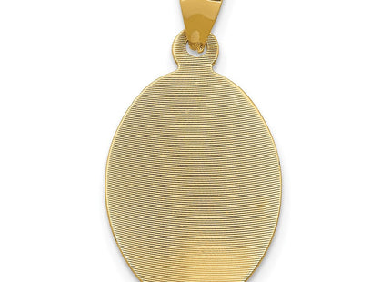 14K w/Rhodium D/C Lady Of Guadalupe Oval Pendant (Style K5638)