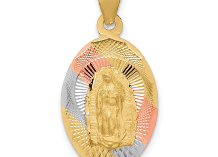 14k Yellow & Rhodium Pendants Style K5638 - Classique Jewelry Inc.