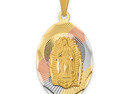 14K gold oval pendant