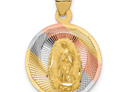 14K gold circle pendant