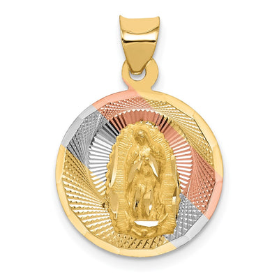 14K gold circle pendant