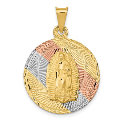 14K gold circle pendant