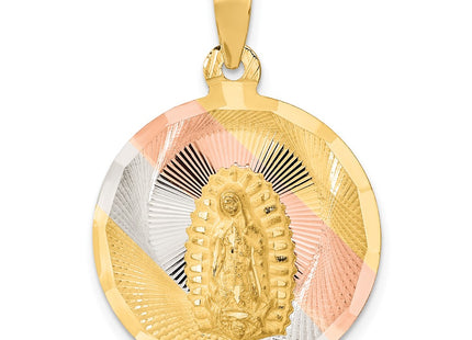 14K gold circle pendant
