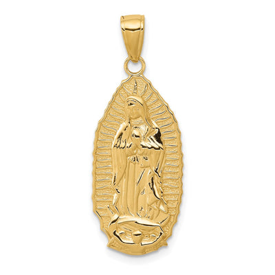 14K gold disc pendant