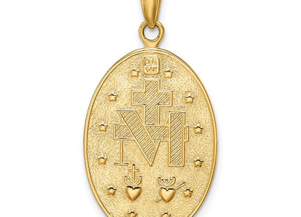 14K gold oval pendant, another view