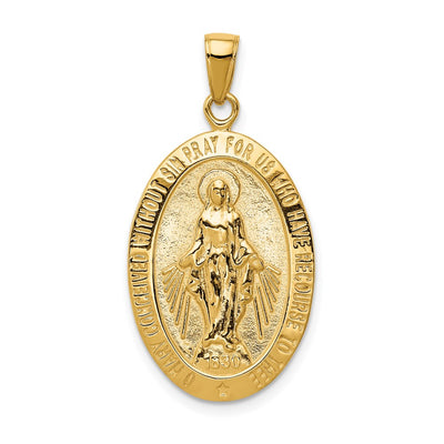 14K gold miraculous medal pendant