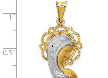 14k Yellow & Rhodium Pendants Style K5651 - Classique Jewelry Inc.