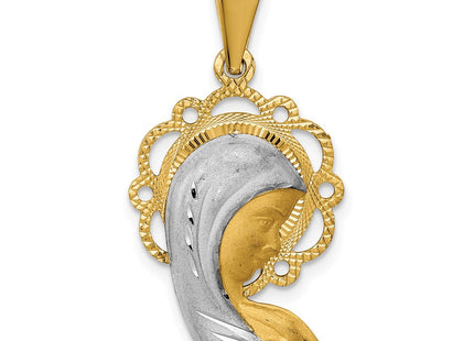 14k Yellow & Rhodium Pendants Style K5651 - Classique Jewelry Inc.