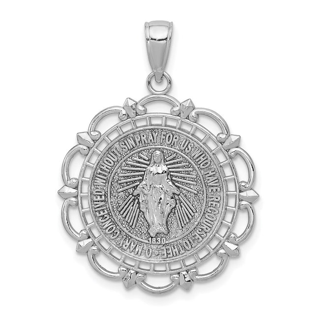 14k White Gold Pendants Style K5653W - Classique Jewelry Inc.