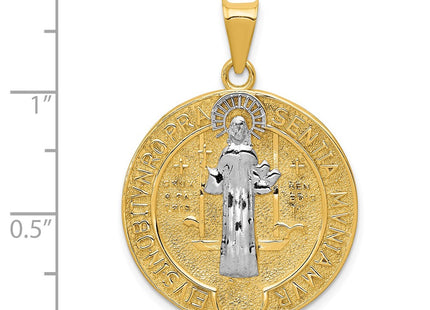 14K gold circle pendant, further view