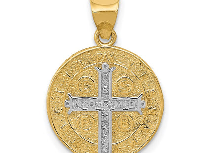 14K gold circle pendant, another view