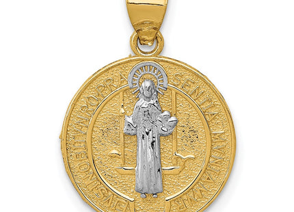 14K gold circle pendant