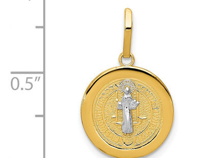 14K gold circle pendant, further view