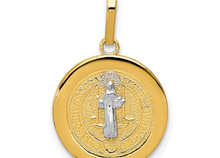 14K gold circle pendant