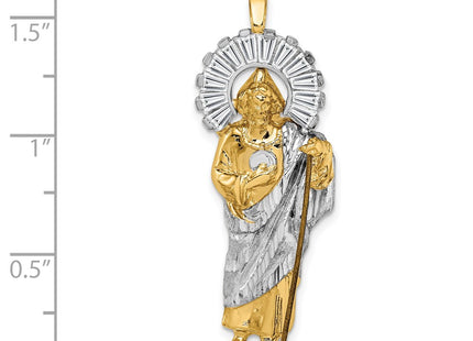 14k Yellow & Rhodium Pendants Style K5665 - Classique Jewelry Inc.