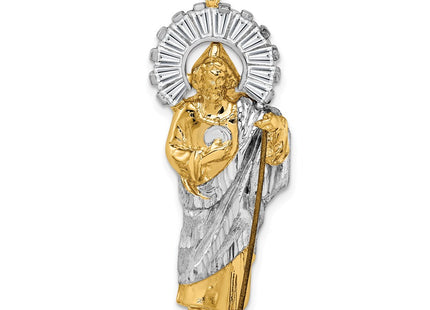 14k Yellow & Rhodium Pendants Style K5665 - Classique Jewelry Inc.