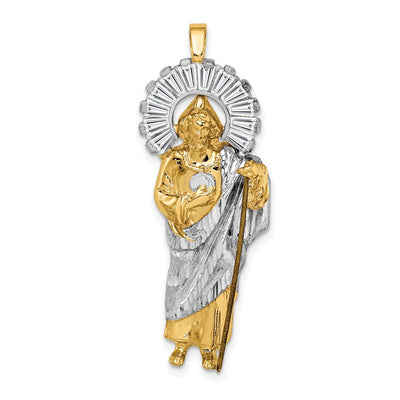 14K gold cubic zirconia pendant