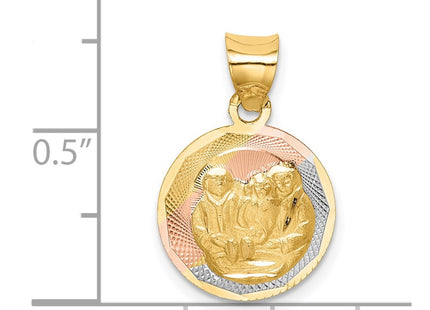 14k Yellow & Rhodium Pendants Style K5674 - Classique Jewelry Inc.