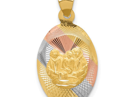 14k Yellow & Rhodium Pendants Style K5680 - Classique Jewelry Inc.