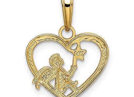 14k Yellow & Rhodium Pendants Style K5693 - Classique Jewelry Inc.