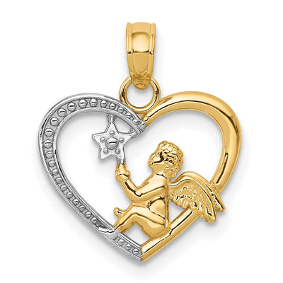 14K gold heart pendant