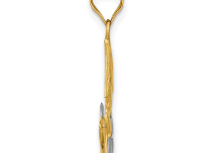 14k Yellow & Rhodium Pendants Style K5699 - Classique Jewelry Inc.