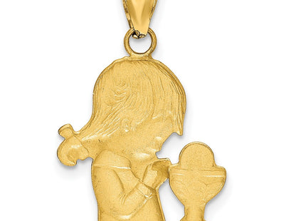 14k Yellow & Rhodium Pendants Style K5699 - Classique Jewelry Inc.