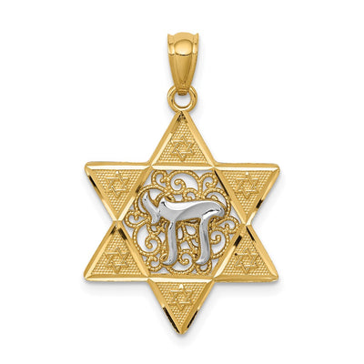 14K gold star pendant