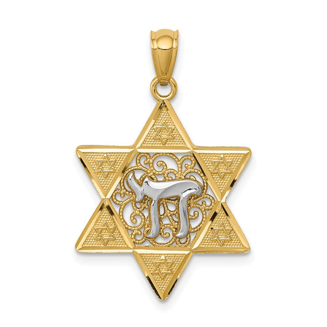 14k Two-tone Pendants Style K5707 - Classique Jewelry Inc.