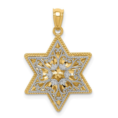 14K gold star pendant