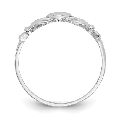 14K White Gold Child's Claddagh Ring