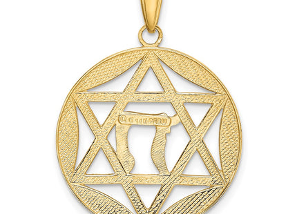 14k Yellow & Rhodium Pendants Style K5712 - Classique Jewelry Inc.