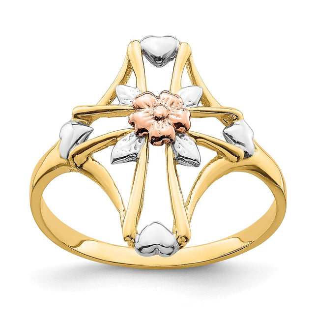 14k Two-tone Rings Style K5722 - Classique Jewelry Inc.