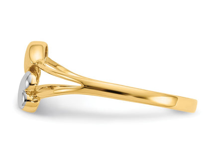 14k Yellow & Rhodium Rings Style K5743 - Classique Jewelry Inc.