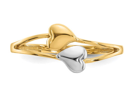 14k Yellow & Rhodium Rings Style K5743 - Classique Jewelry Inc.