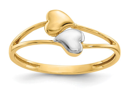 14k Yellow & Rhodium Rings Style K5743 - Classique Jewelry Inc.