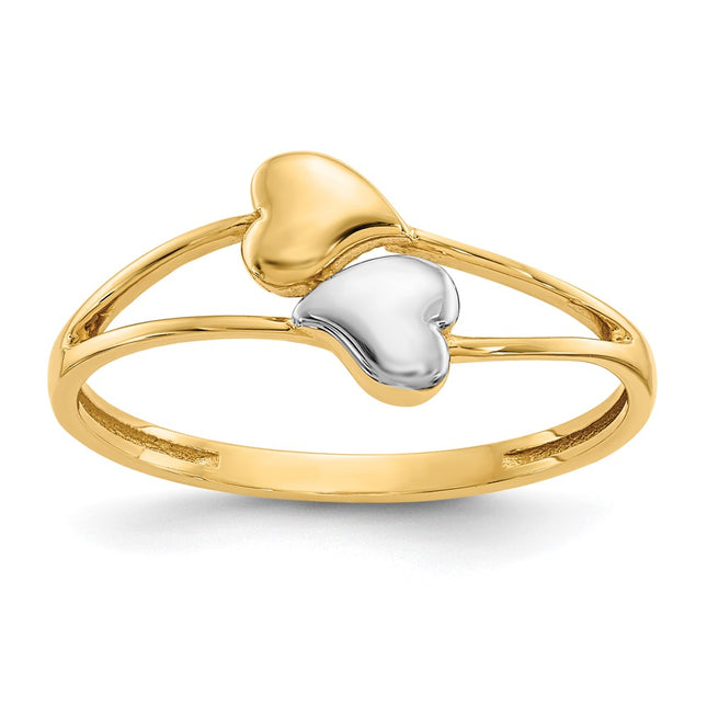 14k Yellow & Rhodium Rings Style K5743 - Classique Jewelry Inc.