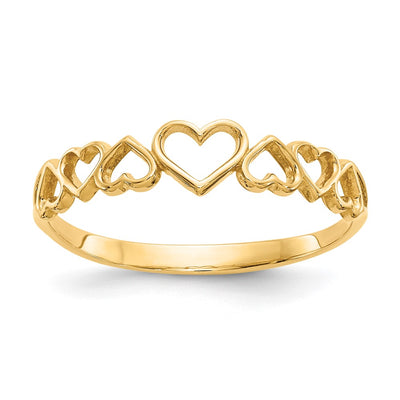 14K gold heart ring