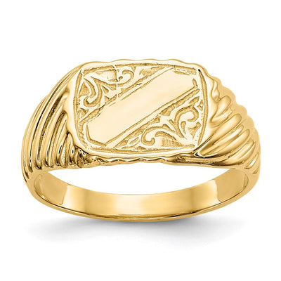 14K gold signet ring