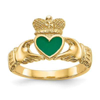 14K gold claddagh ring
