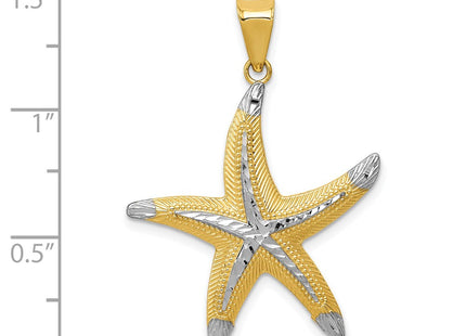14k Yellow & Rhodium Pendants Style K5817 - Classique Jewelry Inc.