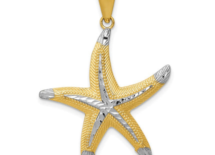 14k Yellow & Rhodium Pendants Style K5817 - Classique Jewelry Inc.