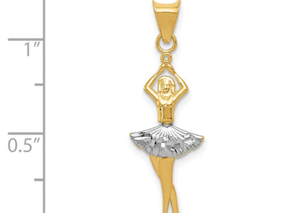 14k Yellow & Rhodium Pendants Style K5819 - Classique Jewelry Inc.