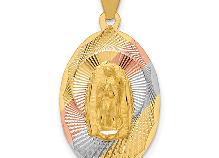 14K gold oval pendant
