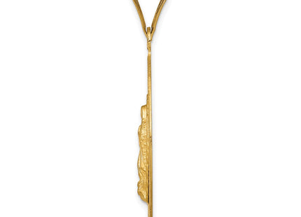 14K gold oval pendant, alternate view