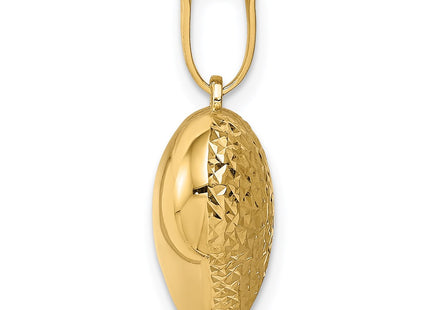 14K gold heart pendant, alternate view