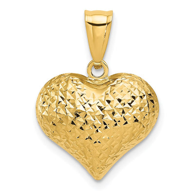 14K gold heart pendant