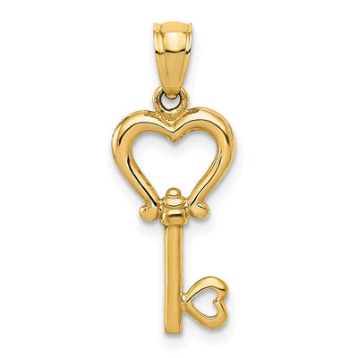 14K gold heart pendant